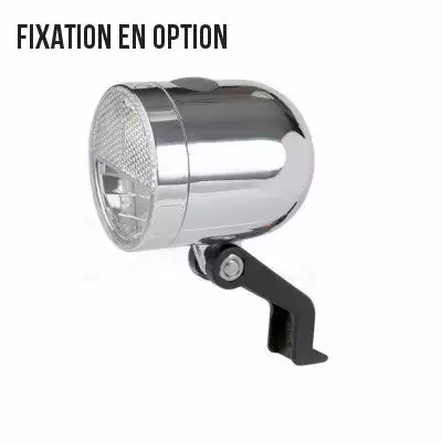 Brandless Eclairage Avant Rétro Chromé Sur Fourche De Vélo Néro 2 Brandless Eclairage Avant Rétro Chromé Sur Fourche De Vélo Néro – Image 2