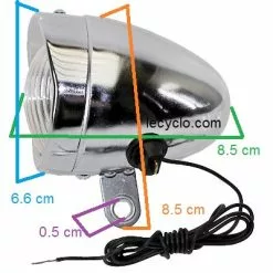 Brandless Feu Avant Dynamo Vintage Sur Fourche De Vélo -Magasin De Pneus Reha feu avant dynamo vintage sur fourche de velo full 6