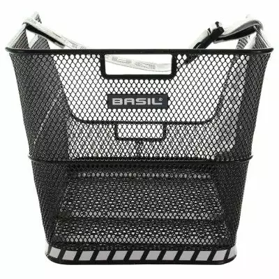 Grand Panier De Vélo Noir Sur Porte Bagage Arrière Class Basil 3 Grand Panier De Vélo Noir Sur Porte Bagage Arrière Class Basil – Image 3