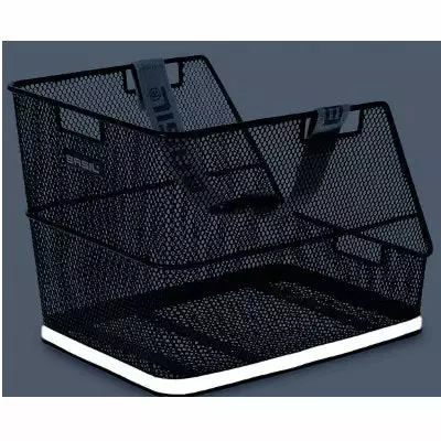 Grand Panier De Vélo Noir Sur Porte Bagage Arrière Class Basil 4 Grand Panier De Vélo Noir Sur Porte Bagage Arrière Class Basil – Image 4