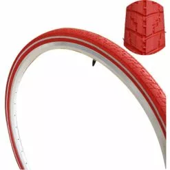 Pneu Vélo Coloré 700 Dutch Perfect SRI 27 No Puncture -Magasin De Pneus Reha pneu velo rouge anti crevaison 700x38c dutch perfect full