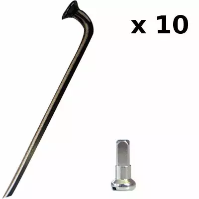 CN-Spoke Rayons Vélo épais 2,3 Mm - Par 10 1 CN-Spoke Rayons Vélo épais 2,3 Mm - Par 10