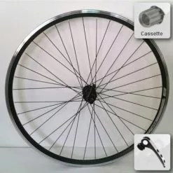 Roue Arrière Vélo 28 Pouces à Cassette Noire Airline Rodi