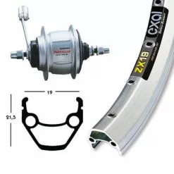 Shimano Roue Vélo Arrière 28 X 1.75 Frein Rétropédalage 8 Vitesses Nexus