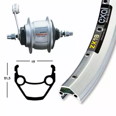 Shimano Roue Vélo Arrière 28 X 1.75 Frein Rétropédalage 8 Vitesses Nexus 1 Shimano Roue Vélo Arrière 28 X 1.75 Frein Rétropédalage 8 Vitesses Nexus