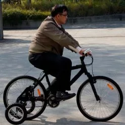 XPRIT Roues Stabilisatrices Pour Vélo Adulte Fixation Hauban Et Base -Magasin De Pneus Reha roues stabilisatrices pour velo adulte fixation hauban et base full 3