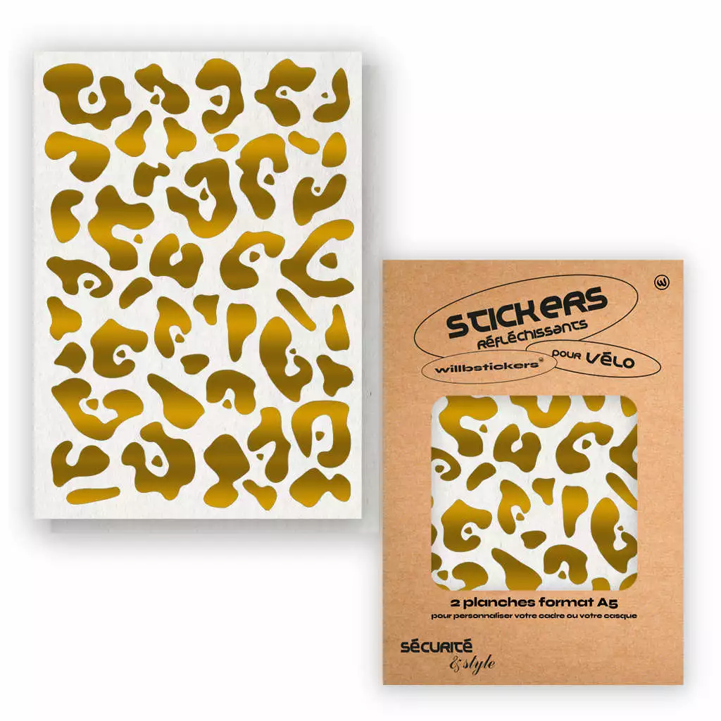 Stickers Réfléchissants Pour Cadre De Vélo Motif Léopard Will B 1 Stickers Réfléchissants Pour Cadre De Vélo Motif Léopard Will B
